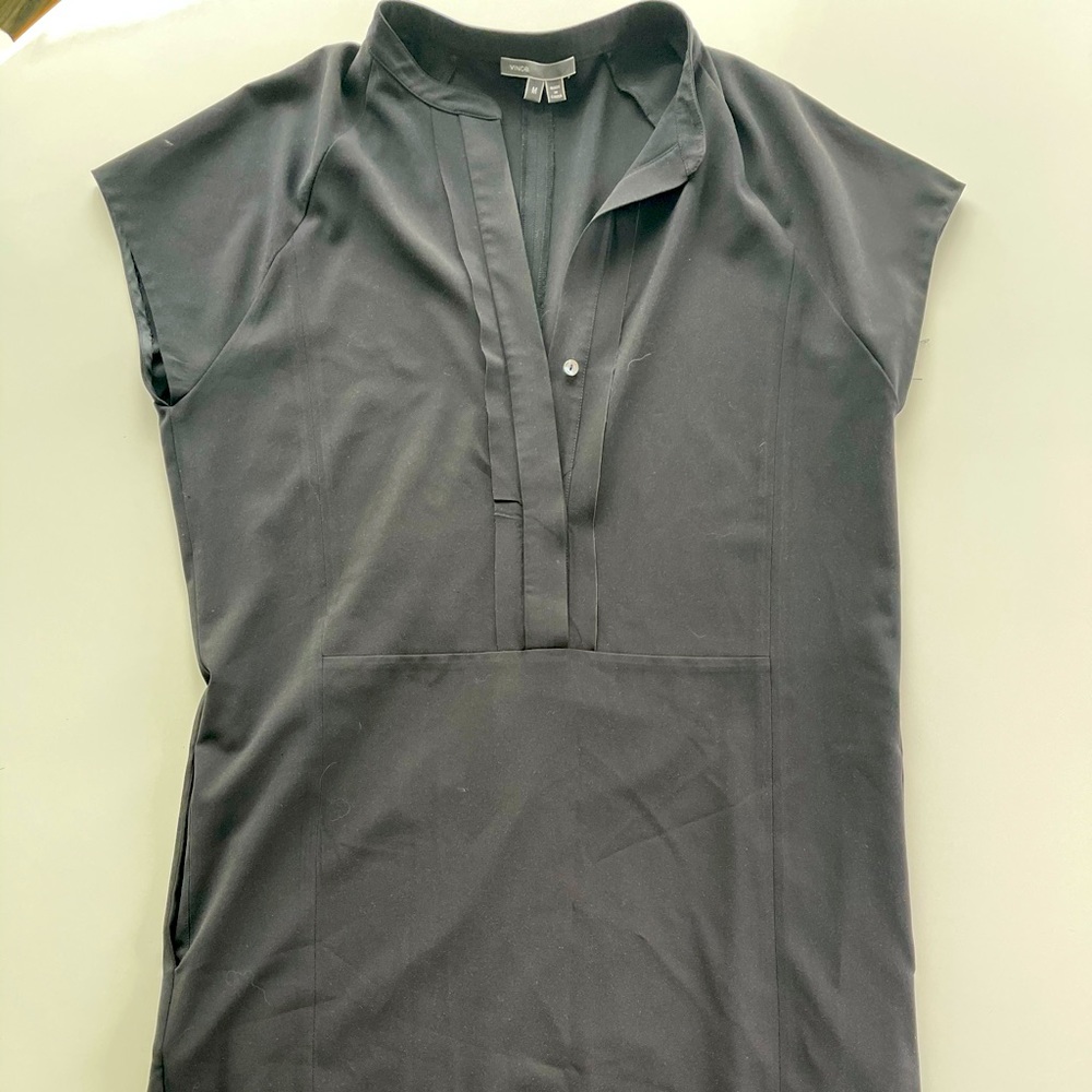 Theory mandarin collar shirt dress